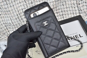 Replica Top Quality Chanel Ohane Phone Shoulder Bag with Silver Tone Metal 002