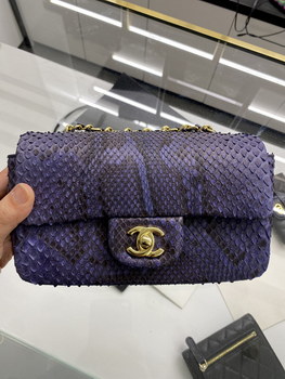 Replica 2022 New Python Chanel Classics Falp Shoulder Bag 20cm and 25cm 004