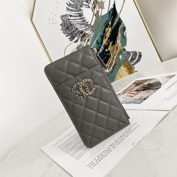 Replica Replica Chanel 81030 Phone Wallet Gray