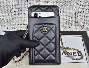 Replica Top Quality Chanel Ohane Phone Shoulder Bag with Gold Tone Metal 004