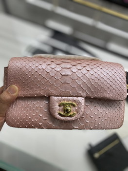 Replica 2022 New Python Chanel Classics Falp Shoulder Bag 20cm and 25cm 001