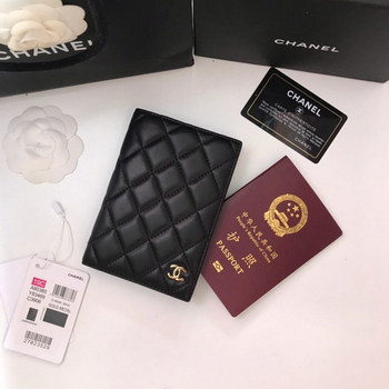 Replica Replica Chanel Classic Passport Holder Features Grained Calfskin Gold Tone Metal