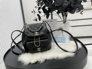 Replica New Authentic Chanel Women Leather Backpack Black For Ladies