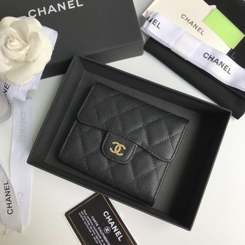 Replica Top Quality Chaenl AP0230 Classic Small Flap Wallet Black