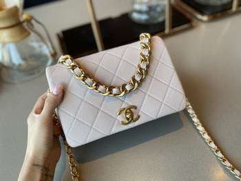 Replica NEW Replica Chanel AS1895 Flap Bag White Cow Leather Gold Tone Metal