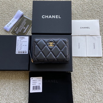 Replica Replica Chanel A69271 Small Wallet Black Leather With Gold