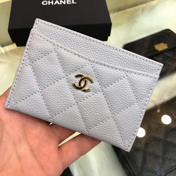 Replica Top Quality Chanel CF Small Card Bag Grey Genuine Leather Gold Tone Metal