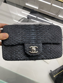 Replica 2022 New Python Chanel Classics Falp Shoulder Bag 20cm and 25cm 011