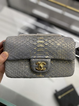 Replica 2022 New Python Chanel Classics Falp Shoulder Bag 20cm and 25cm 003