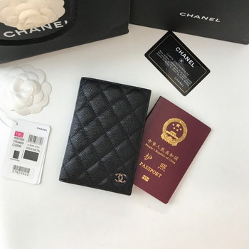 Replica Replica Chanel Classic Passport Holder Features Grained Calfskin Silver Tone Metal
