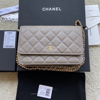 Replica Replica Chanel A33814 Women Classcics Wallet On Chain Gray
