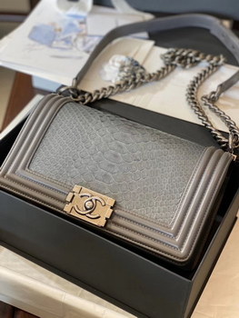 Replica Replica Boy Chanel Bag South African Python Skin with Imported Sheepskin 012