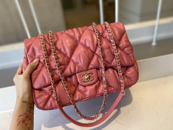 Replica Replica Chanel AS2234 Large Flap Bag Calfskin Gold Tone Metal Pink 20cm