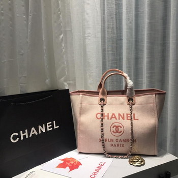Replica AAA Replica Chanel A93786 Large Shopping Bag Mixed Fibers, Lurex Canvas Gold Tone Metal Pink