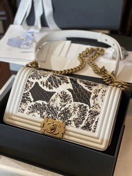 Replica Replica Boy Chanel Bag South African Python Skin with Imported Sheepskin 016