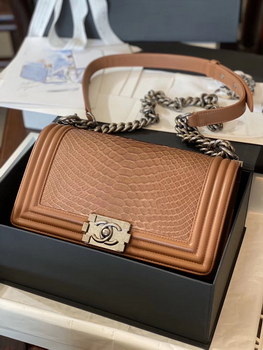 Replica Replica Boy Chanel Bag South African Python Skin with Imported Sheepskin 017