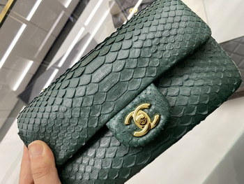 Replica 2022 New Python Chanel Classics Falp Shoulder Bag 20cm and 25cm 006