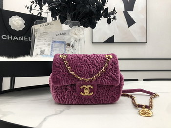 Replica AAA Quality Chanel Mini Flap Bag Rose Velvet with Gold Hardware For Girls Online AS2619