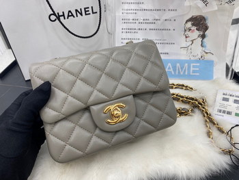 Replica Hot Sale Chanel Classic Flap Sheepskin Small Shoulder Bag 17cm Best Gift Replica Khaki With Gold