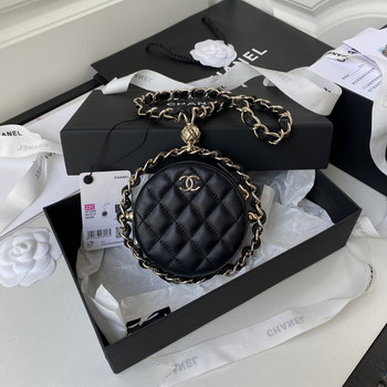 Replica Replica Most Luxury Chanel Clutch With Chain Lambskin Gold Metal Black AP2568