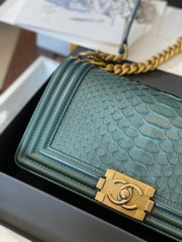 Replica Replica Boy Chanel Bag South African Python Skin with Imported Sheepskin 020
