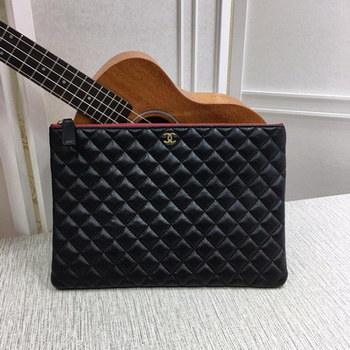 Replica Chanel A82545 Case Pouch Goatskin Gold Tone Metal