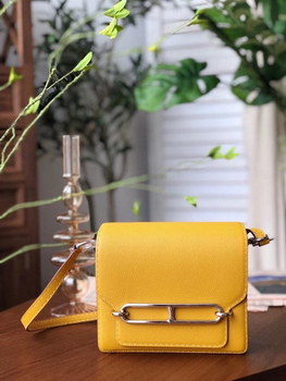 Replica Replica Hermes Roulis Mini 19cm Swift Calf Togo Leather Shoulder Bag Yellow