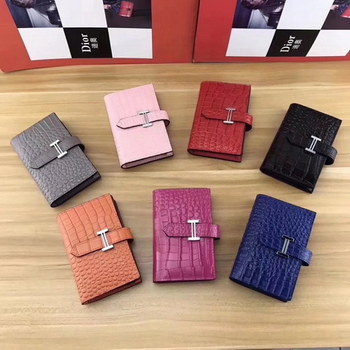 Replica Hermes Women Card Wallet Crocodile Leather More Color