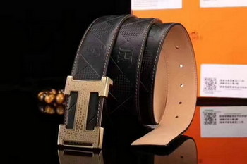 Replica Hermes Leather Reversible Brown Belt With H Logo Buckle 005