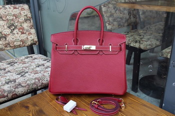Replica Hermes Birkin Togo Calfskin Handbag 30cm and 35cm Red