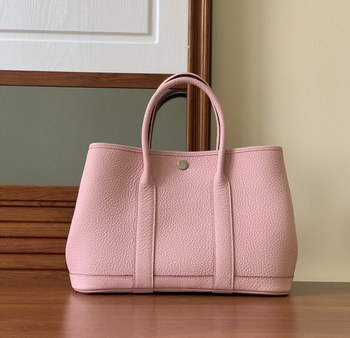 Replica Replica Hermes Garden Party 30cm Togo Leather Handbag Pink With Silver
