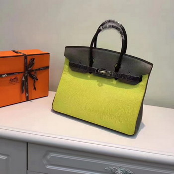 Replica Hermes Birkin 3530cm Bag Tri Color Handbag Yellow Gold