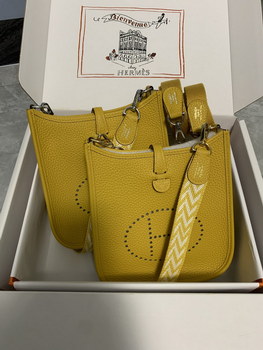 Replica Replica Hermes Evelyne Mini Bag 17cm Original Togo Leather Yellow 1