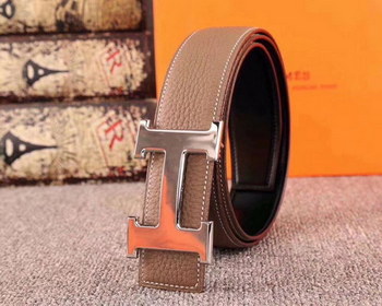 Replica Hermes Leather Reversible Belt 017