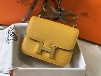 Replica Replica Hermes Constance Bag Epsom Amber Lipstick Wiht Gold 19cm and 23cm