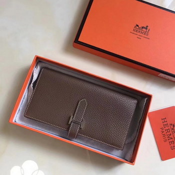 Replica Hermes Bearn Bifold Wallet Togo Leather Khaki