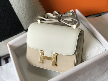 Replica Replica Hermes Constance Bag Epsom Leather Beige Wiht Gold 19cm and 23cm
