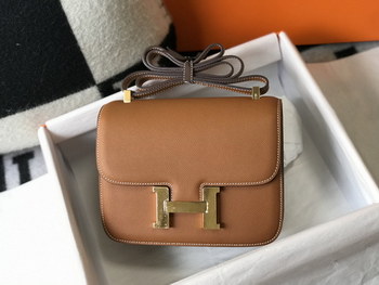 Replica Replica Hermes Constance Bag Epsom Leather Brown Wiht Gold 19cm and 23cm