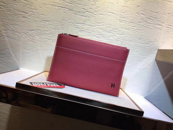 Replica Hermes Togo Leather Clutch Bag Red