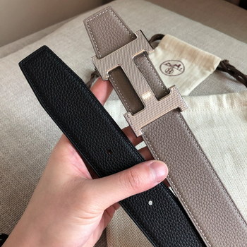 Replica Cheap Replica Hermes Reversible Leather Men Belt Width 38cm 086