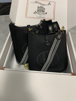 Replica Replica Hermes Evelyne Mini Bag 17cm Original Togo Leather Black