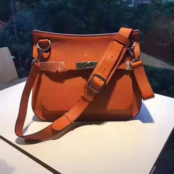 Replica Hermes Jypsiere Leather Shoulder Bag Orange