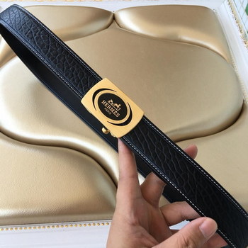 Replica Hermes Reversible Leather Men Belt With Gold Buckle 026