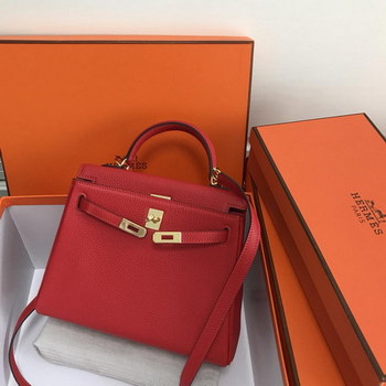 Replica Original Copy Hermes 25cm Kelly Bag Togo Leather Handbag Red