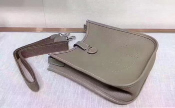Replica Hermes Evelyne Mini Leather Bag Grey