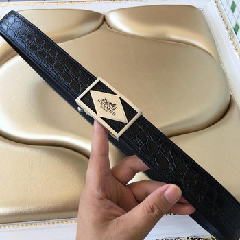 Replica Hermes Reversible Leather Men Belt With Silver Buckle 031