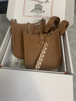 Replica Replica Hermes Evelyne Mini Bag 17cm Original Togo Coffee