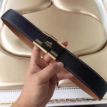 Replica Hermes 38cm Men Leather Reversible Belt 013