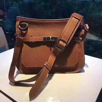 Replica Hermes Jypsiere Leather Shoulder Bag Coffee