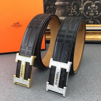 Replica Hermes Reversible Leather Men Belt With Gold Buckle 024